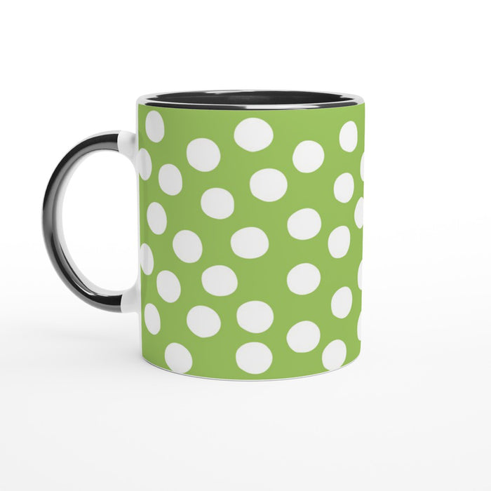 Tasse mit Punkten - grün/weiß, verschiedene Farben