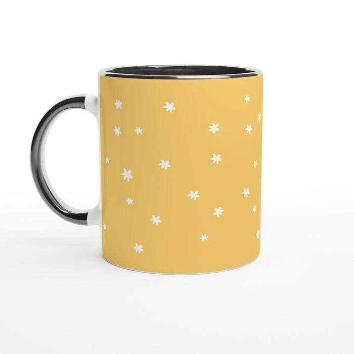 Tasse mit Sternenhimmel - gelb/weiß, verschiedene Farben