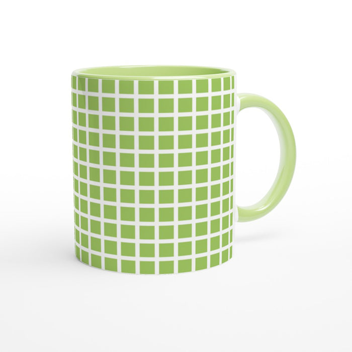 Tasse kariert - grün/weiß, verschiedene Farben