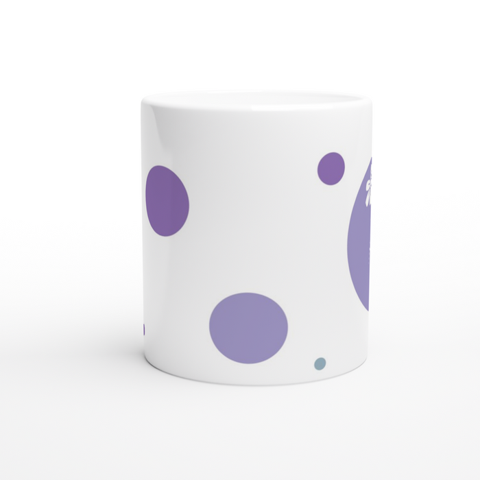 Tasse mit Kreisen - Meerschweinchen mit Blume in Bubble