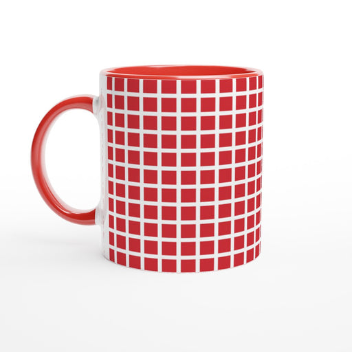 Tasse kariert - rot/weiß, verschiedene Farben
