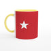 Tasse mit Stern - rot/weiß, verschiedene Farben