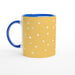 Tasse mit Sternenhimmel - gelb/weiß, verschiedene Farben