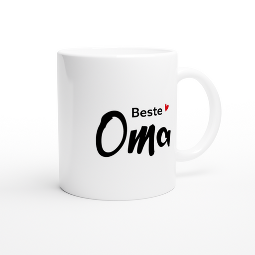 Tasse Beste Oma mit Herz - rot