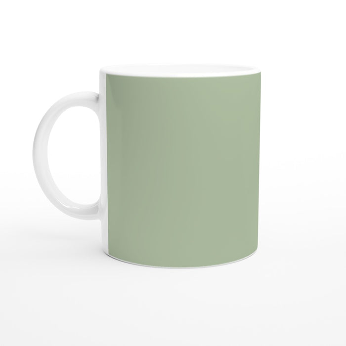 Tasse Winterbär - süßer Bär mit Schal und Lichterkette, grün