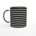Tasse gestreift - schwarz/weiß