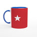 Tasse mit Stern - rot/weiß, verschiedene Farben