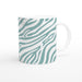Tasse mit Zebramuster - eukalyptus/weiß