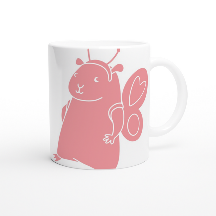 Tasse Meerschweinchen mit Schmetterlingsflügeln