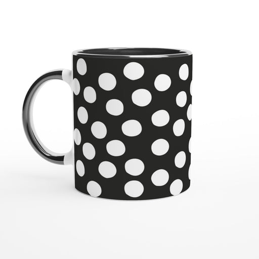Tasse mit Punkten - schwarz/weiß, verschiedene Farben