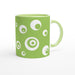 Tasse mit Kreisen - grün/weiß, verschiedene Farben