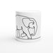Tasse Elefant, gezeichnet aus nur einer Linie