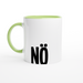Der Spruch DOCH in schwarz auf einer Tasse