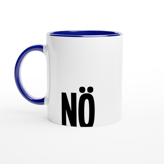 Der Spruch DOCH in schwarz auf einer Tasse