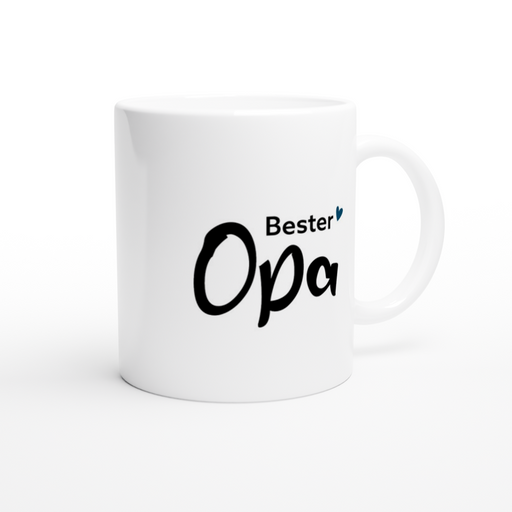 Tasse Bester Opa mit Herz - ozeanblau