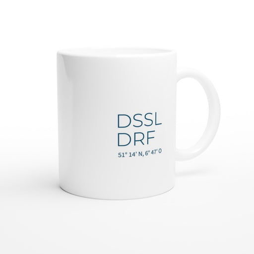 Tasse Düsseldorf Koordinaten - DSSLDRF, ozeanblau