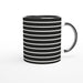 Tasse gestreift - schwarz/weiß