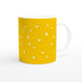 Tasse mit Sternenhimmel - sonnengelb/weiß