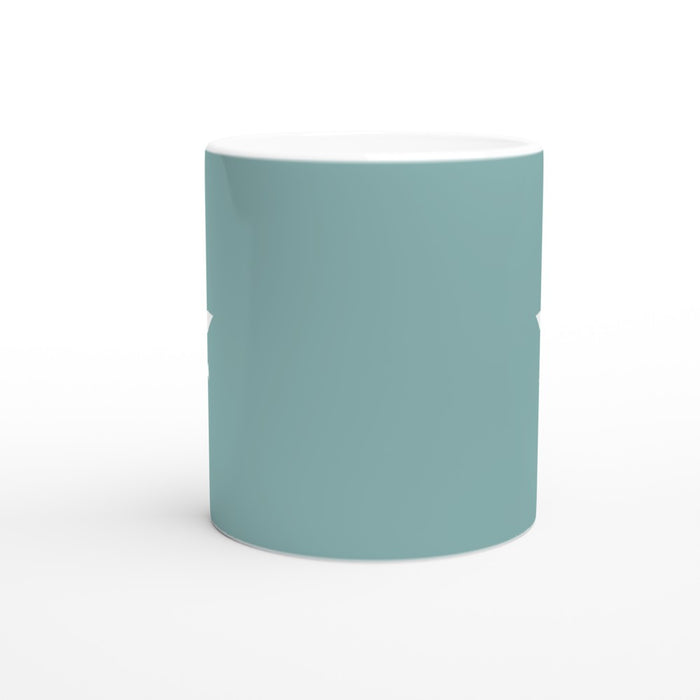 Tasse mit Stern - eukalyptus/weiß