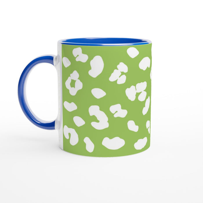 Tasse mit Leopardenmuster - grün/weiß, verschiedene Farben