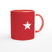Tasse mit Stern - rot/weiß, verschiedene Farben