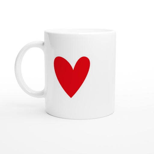 Tasse mit großem Herz - rot