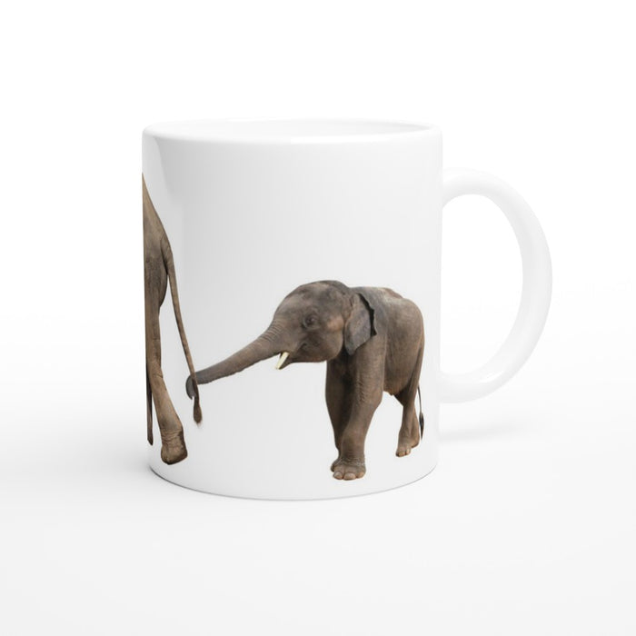 Tasse großer Elefant mit kleinem Elefanten