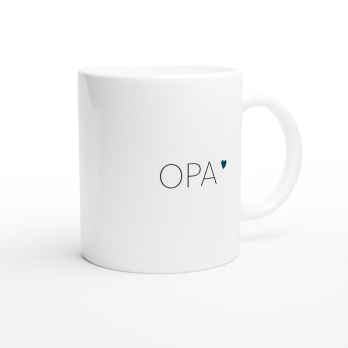 Tasse OPA mit Herz - ozeanblau