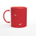 Tasse mit Fledermäusen - rot/weiß, verschiedene Farben