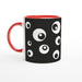 Tasse mit Kreisen - schwarz/weiß, verschiedene Farben