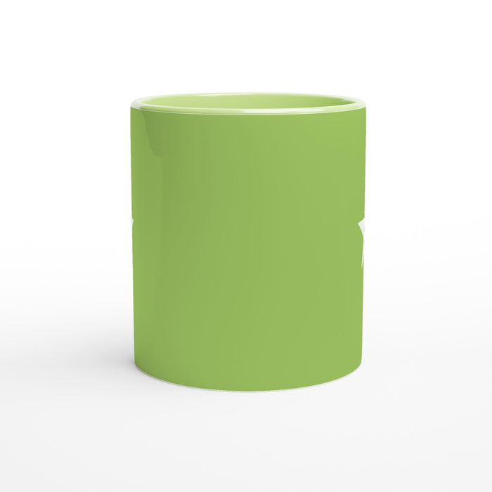 Tasse mit Stern - grün/weiß, verschiedene Farben