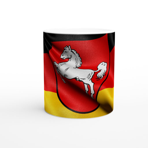 Tasse mit Niedersachsen-Flagge bedruckt