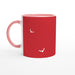 Tasse mit Fledermäusen - rot/weiß, verschiedene Farben