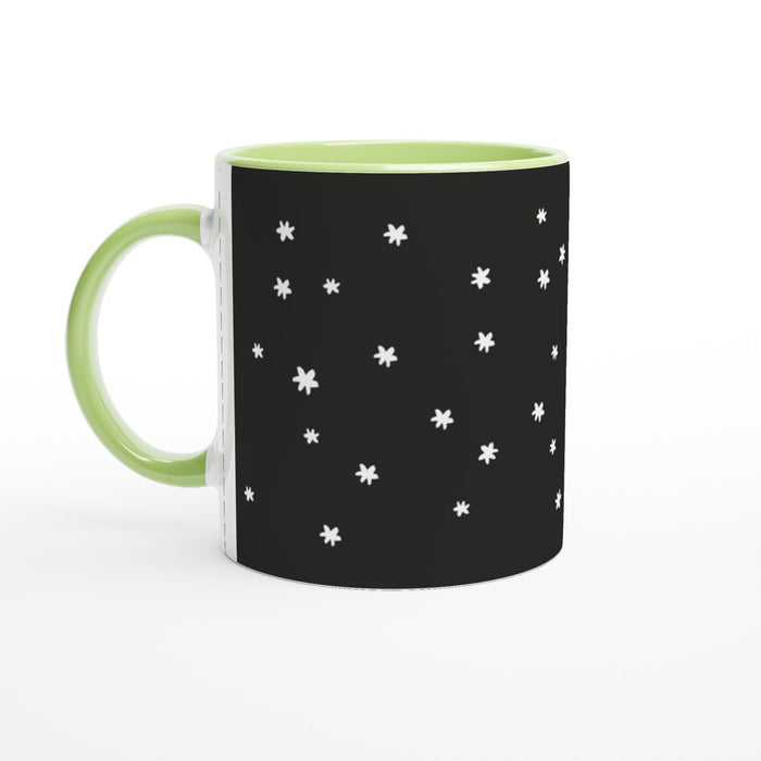 Tasse mit Sternenhimmel - schwarz/weiß, verschiedene Farben