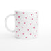 Tasse Miss You mit Herzmuster - rose