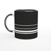 Tasse mit Streifen - schwarz/weiß, verschiedene Farben