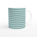 Tasse gestreift - eukalyptus/weiß
