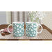 Tasse mit Leopardenmuster - eukalyptus/weiß