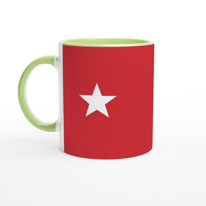 Tasse mit Stern - rot/weiß, verschiedene Farben