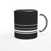 Tasse mit Streifen - schwarz/weiß, verschiedene Farben