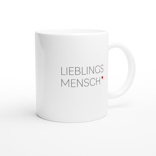 Tasse LIEBLINGS MENSCH mit Herz - rot