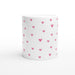 Tasse Love mit Herzmuster - rose