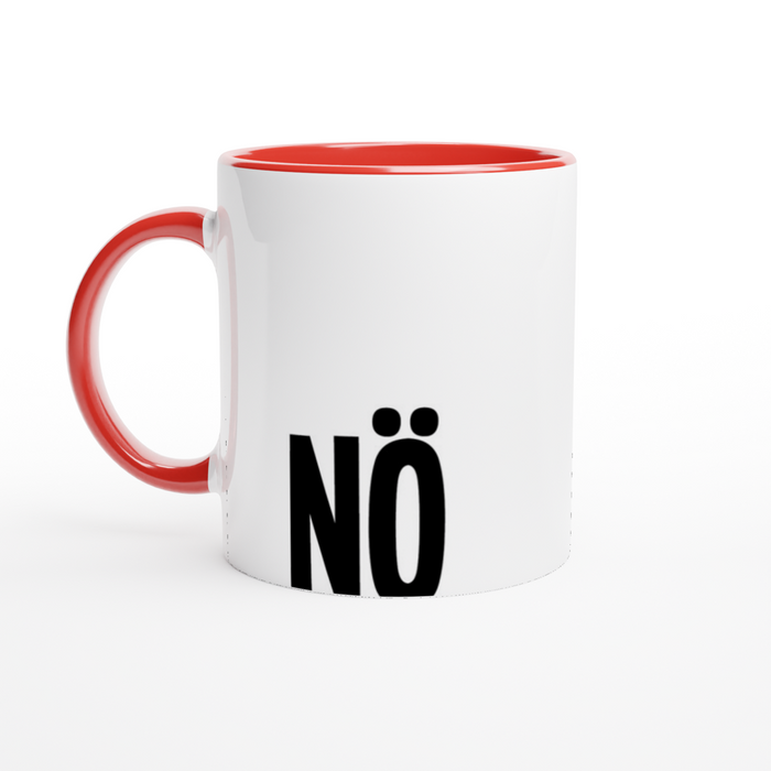 Der Spruch DOCH in schwarz auf einer Tasse