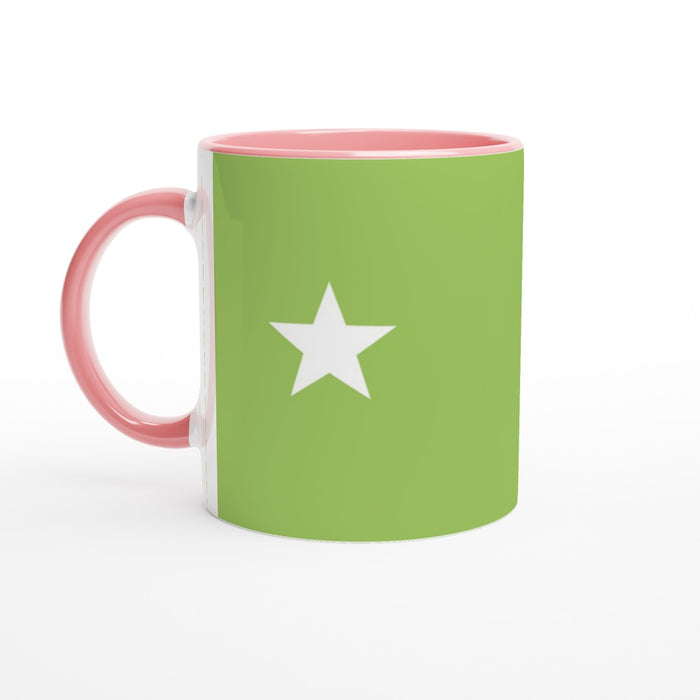 Tasse mit Stern - grün/weiß, verschiedene Farben
