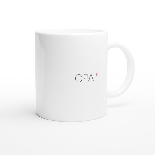 Tasse OPA mit Herz - rose
