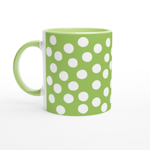 Tasse mit Punkten - grün/weiß, verschiedene Farben