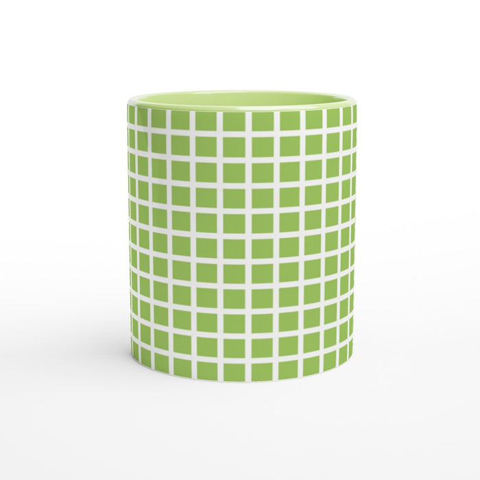 Tasse kariert - grün/weiß, verschiedene Farben