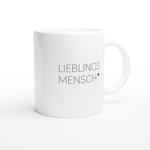 Tasse LIEBLINGS MENSCH mit Herz - ozeanblau