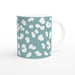 Tasse mit Leopardenmuster - eukalyptus/weiß