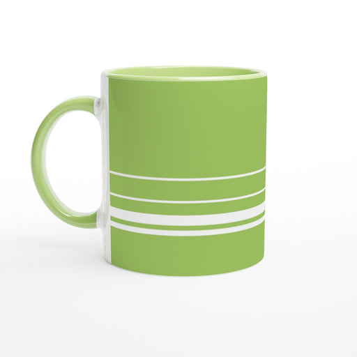 Tasse mit Streifen - grün/weiß, verschiedene Farben